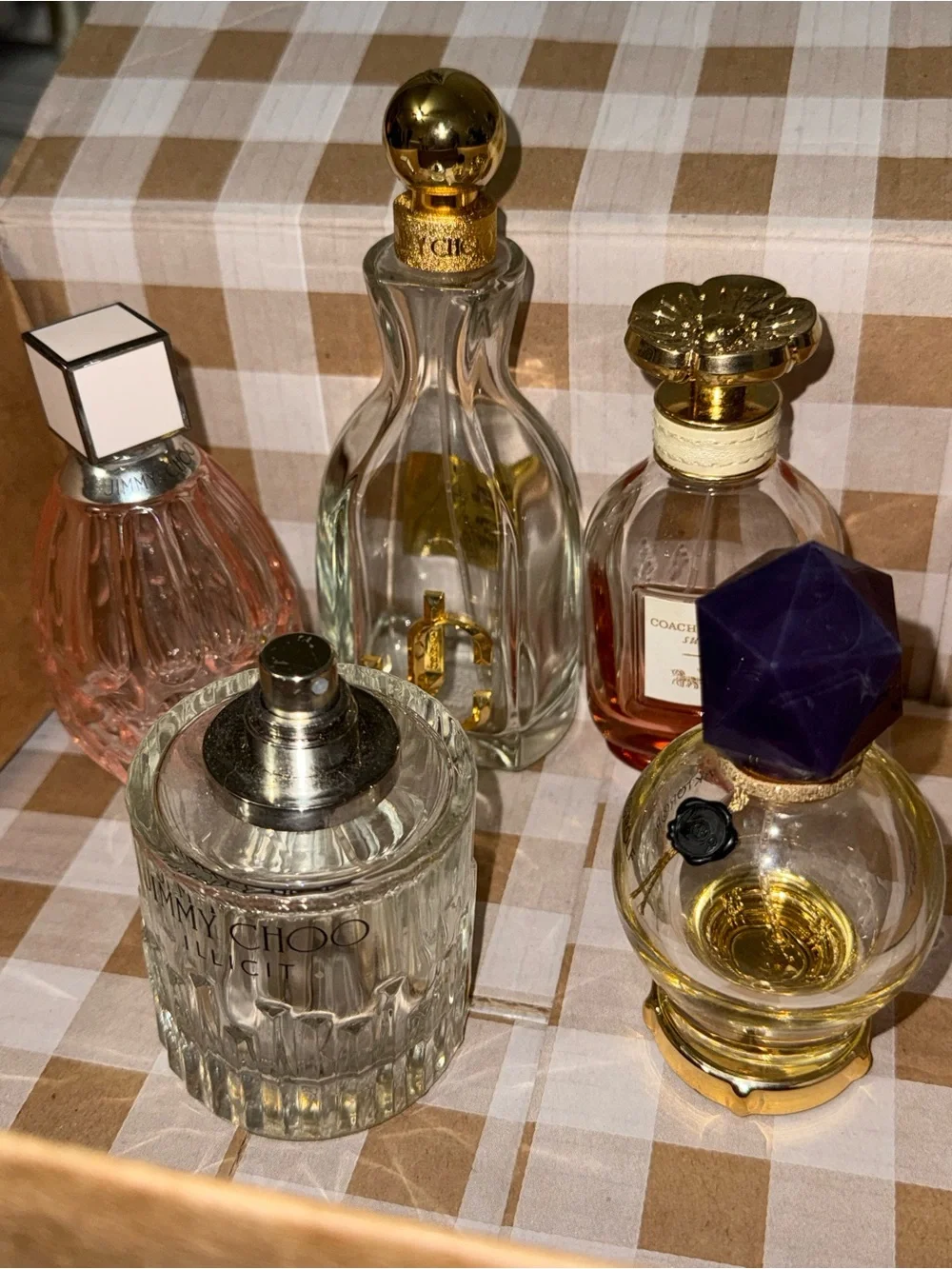 Luxury Empty Perfume Bottle Lot 5 Jimmy Choo Coach Viktor & Rolf Decor crafts - Picture 5 of 9
